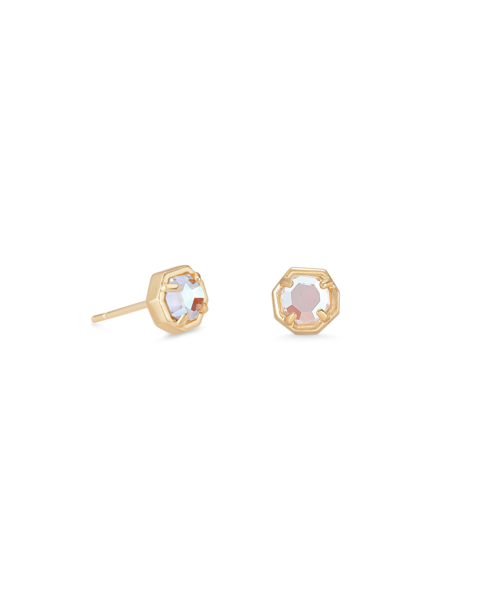 Nola Gold Stud Earrings in Dichroic Glass Kendra Scott